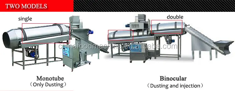 Automatic Potato Chips Mixing Machine Snack Food Drum Roller Flavoring Machine Seasoning Processing Machines factory