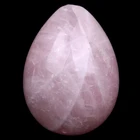 Gems Shaped Carving Crafts Natural Tumbled Rose Quartz Gems Carved Egg Shaped Crystal Crafts