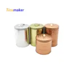 Tins Printed Tin Box Tin High Quality Large Tins Box Gold Copper Color Custom Printed Candle Tins With Lids