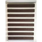 Wood Blinds Manual Day Night Home Center Office Smart Faux Wood Horizontal Zebra Blinds