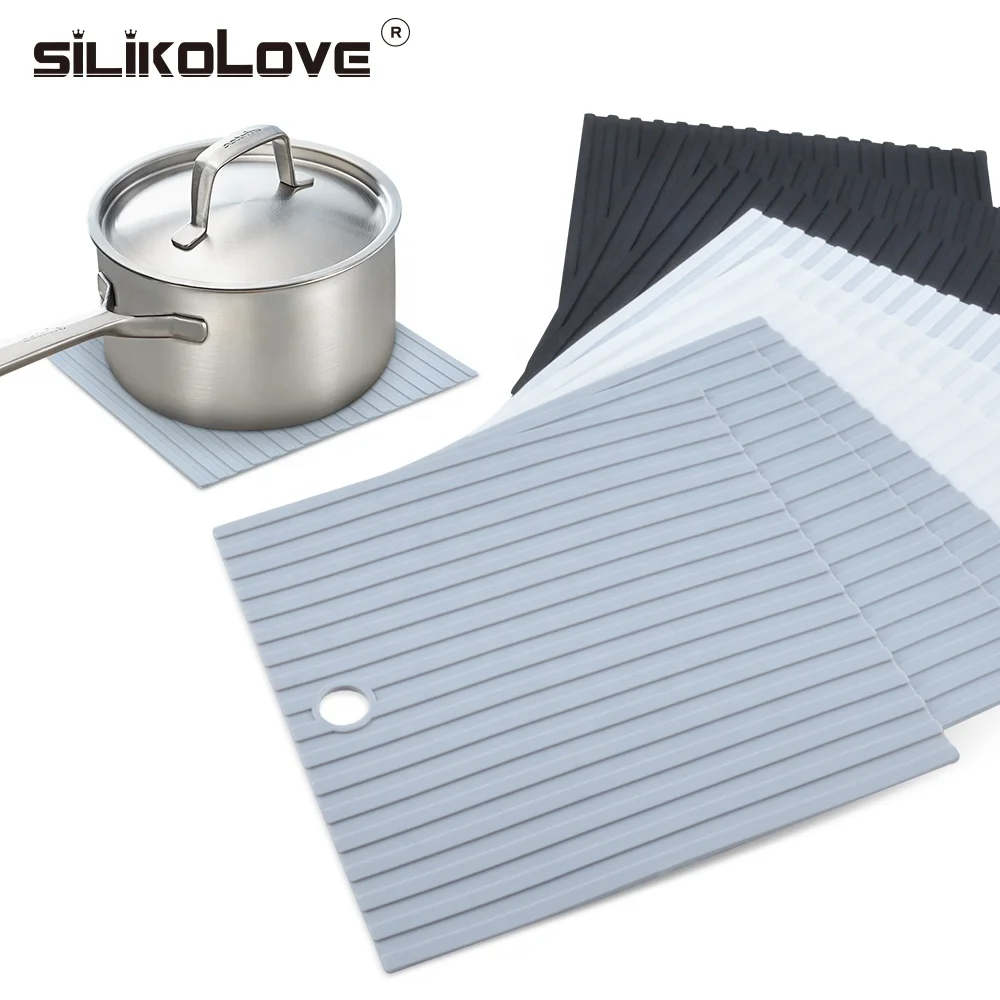 Saucepan Table Heat Insulation Silicone Mat Pad Kitchen Sink Mat for Drying Dishes Cup Coaster