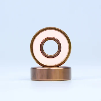 High Performance 608 RS Rose Golden Skateboard Bearings with Titanium Coating Surface Treatment