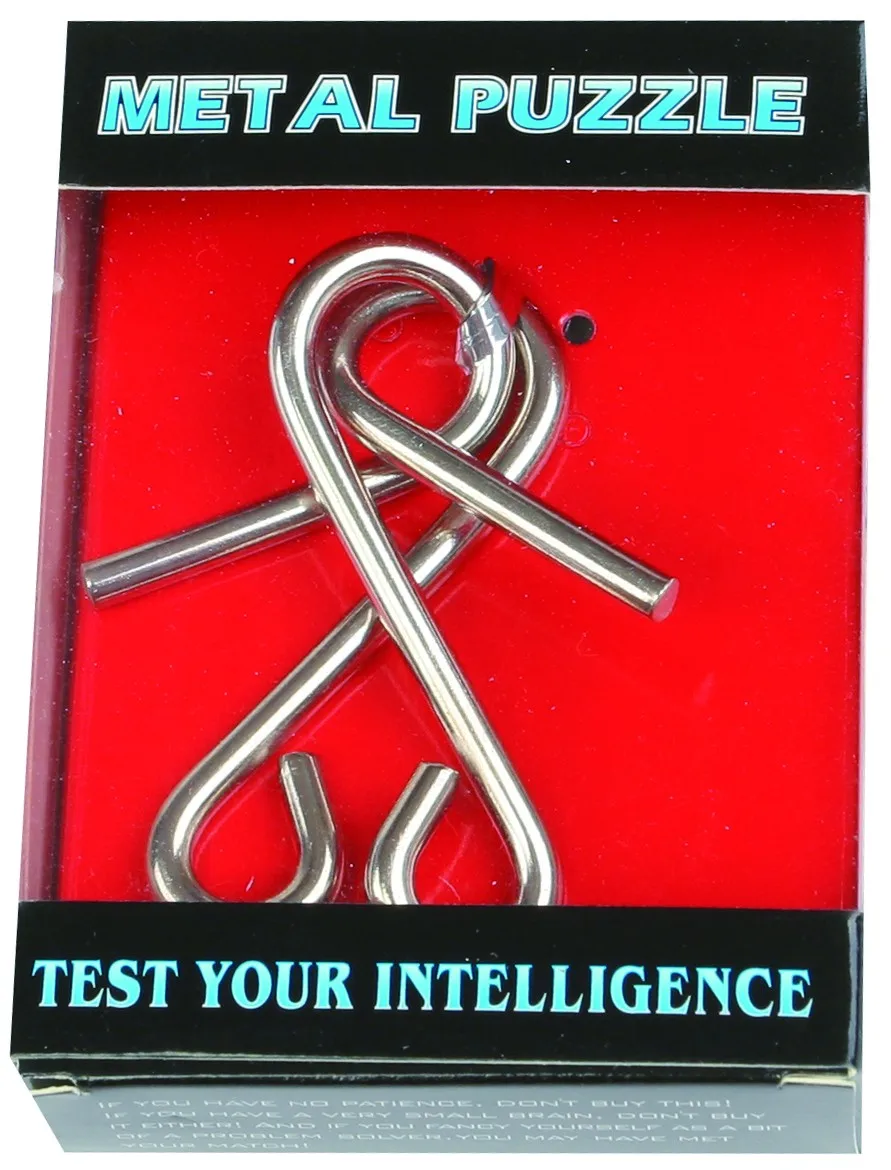 Kids Adults Iq Test Mind Game Toys Brain Teaser Metal Wire Puzzles