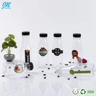 Bottle Cap Screw Clear 350ML Disposable Plastic Juice Bottle With Screw Cap
