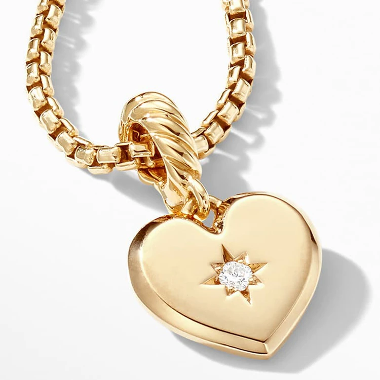 New Fashion Dainty Puffy Heart Necklace 