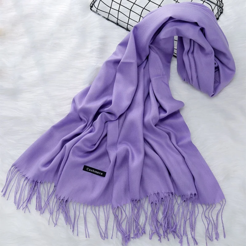 Factory Wholesale Cheap Blanket Pashmina Scarves Custom Logo Women Winter Scarf Cashmere Fashion Scarfs Women