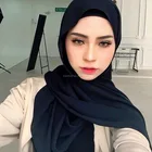 Chiffon Chiffon Muslim Design Scarf Hot Women Bubble Chiffon Wrap Solid Color Girl Plain Hijab Chiffon Fashion