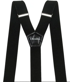 FREE SAMPLE FACTORY PRICE Wide Adjustable and Elastic Braces Y Shape Heavy Duty Mens Suspenders with Very Strong Clips