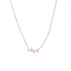Necklaces Chic Rose Gold Monogram Angel Wing Necklaces For Women