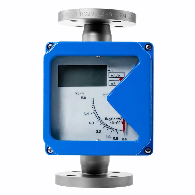 Metal Tube Rotameter Variable Area Flow Meters Flange Connection