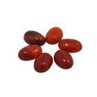 Red Red Cabochon Stone Wholesale Loose Oval Flat Back Cabochon Cut Red Agate Stone For Rings Decoration