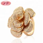 Gold Engagement Ring Engagement Ring Fashion Design Flower Shape Gold Diamond Engagement Wedding Ring