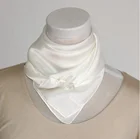 Pure White Silk Scarf Satin Scarf Customized 100% Pure White Silk Satin Scarf