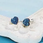 Stone Jewelry Designer Earrings Wholesale Turkish Agate Stone Jewelry Druzy Stud Earrings