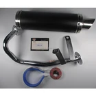 Gy6 Muffler Motorcycle Muffler GY6 50cc Universal Titanium Motorcycle Scooter Exhaust Pipe Muffler Silencer