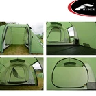 Family Tents 2 Room Tent Classic Waterproof Fireproof 4 Season Double Wall 2 Room Motor Cycling Tunnel Camping Family Tents With Large Porch