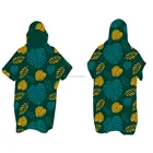 Terry Towel Microfiber Poncho Customized Printed Beach Poncho Microfiber Terry Surf Poncho Towel Changing Robe