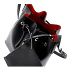Custom Fashion Designer Vegan Leather Drawstring Women Bucket Bag Black Shoulder Bag Crossbody Bag Handbags