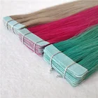 1 Hair Extension Tape Hair Extensions 18" 20" 22" Top Quality 100g 1 Pack Tape Hair Extension Human Hair With Strong Tape