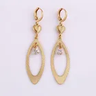 25313 Fashion design jewelry 18k gold color gold earrings new model