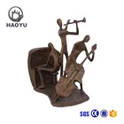 Made Antique Custom Made Abstract Antique Bronze Cast Iron Musician Sculptures Home Decor