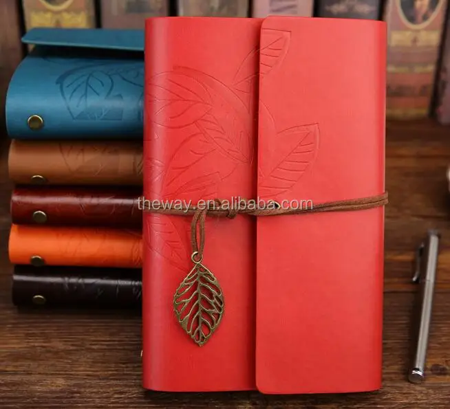 Vintage PU Leather Cover Loose Leaf Blank Notebook Journal Diary Notebook 