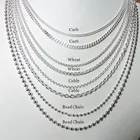 Sterling Silver Chains Chain Silversilver Silver 925 Chain 925 Sterling Silver Chains Curb Chain Sterling Silver