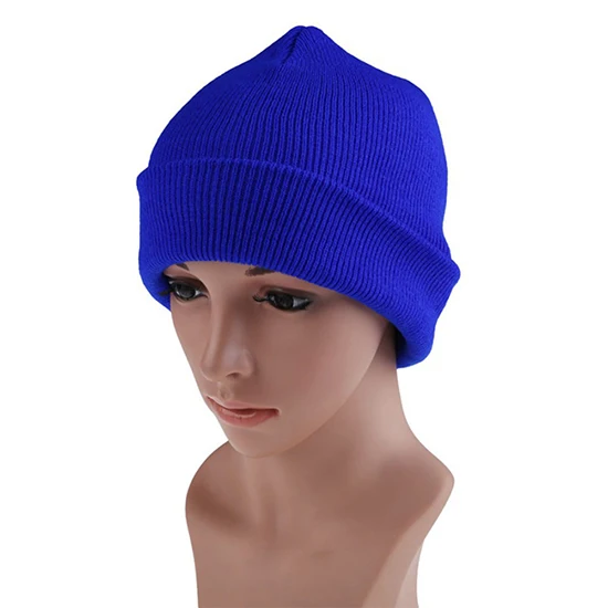 Popular Customized Logo Fabric Acrylic Slouchy Beanie Hat High Quality Winter Custom Knit 100% Acrylic Beanie Cap Custom hats