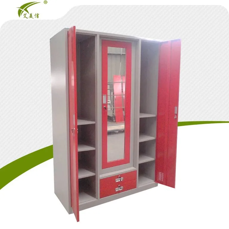 Best Selling Door Indian Bedroom Wardrobe Designs Steel Closet