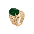 Turkish Engagement Ring Rings Turkish Gemstone Rings 14731 Xuping 2017 New Fashion Gemstone Jewelry Bright In Color Turkish Jade 18k Gold Engagement Ring