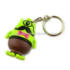Usb Factory Direct Sales Custom Promotion Gifts 3D PVC Cute Usb Drive Holder Key Ring Keychain