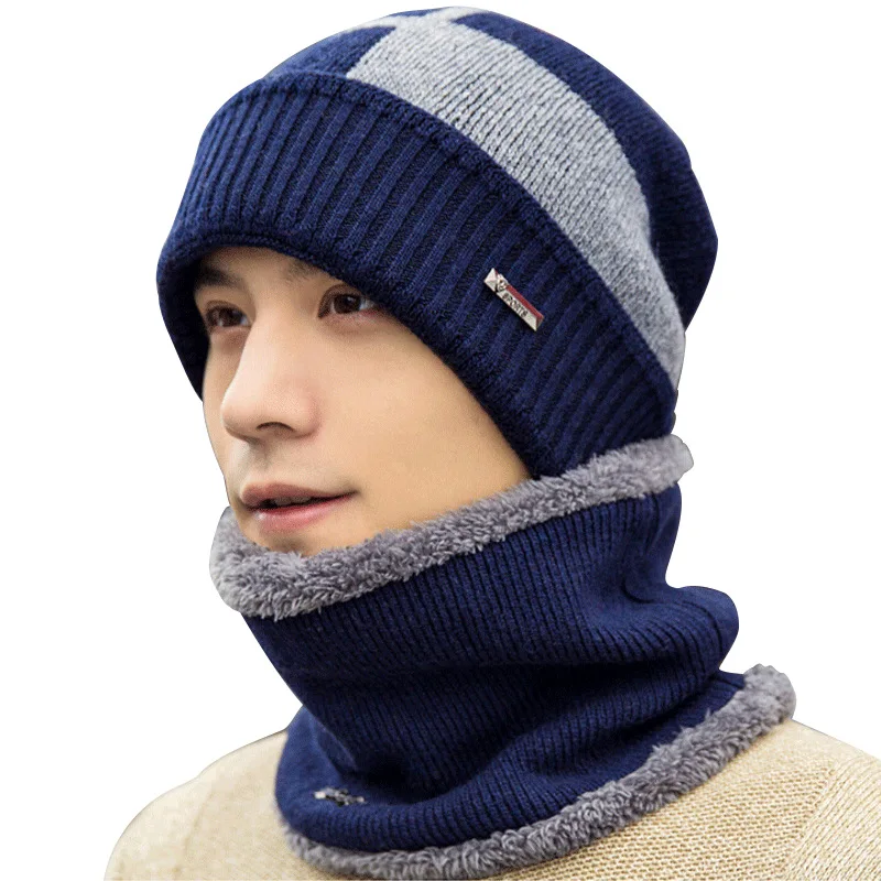 mens polo hat and scarf set