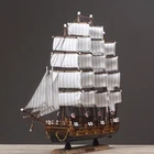 Ship Wood Design Wholesale Painted Wood Sailing Boats As Birthday Present Ship Model For Home Decoration