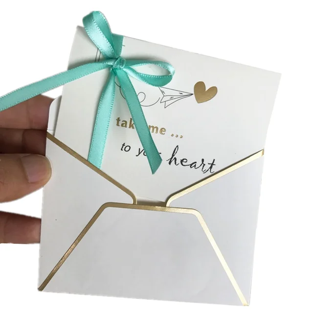 foil small size paper thank you happy birthday greeting cards