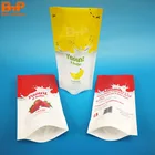 Milk Sachets Milk 200ml Custom Printed Stand Up Plastic Juice Pouch Energy Gel Milk Drink Sachets