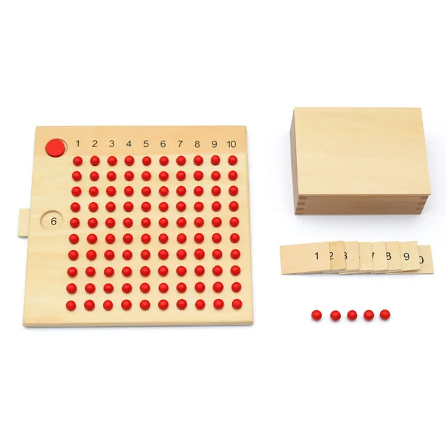 Brinquedos de madeira Ny Cem Board Montessori 1-100 Números consecutivos Jogo De Madeira 
