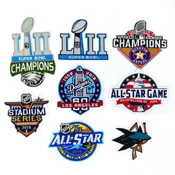 Promotional Iron Sewing On Fabric Embroidery Baseball logo Sport Trading Patch