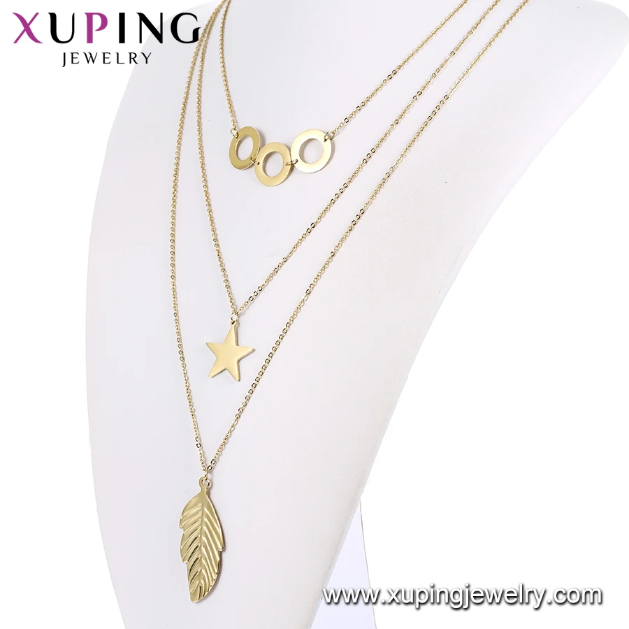 Xuping fashion 18k gold plated jewelry custom necklace, new designs pendant necklace, set jewellery choker necklace