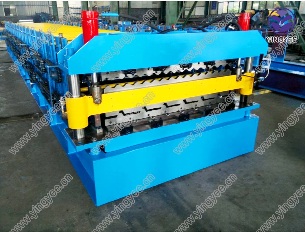 product double layer roll forming machine for construction material making-56