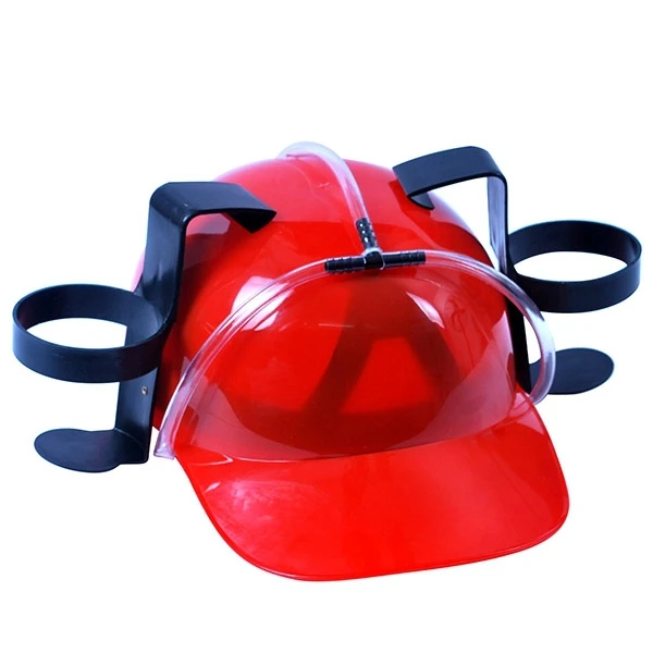 Promotional Custom Beer Helmet Drinking Hat Manufacturer Adults Plain Dyed Character 500 Pcs Zanfeng CN;ZHE Unisex YS-15 Red
