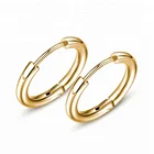 Jewelry Hoop Earring Stainless Hot Sale 4 Colors Fashion Jewelry Cheap Unisex Mini Hoop Stainless Steel Earrings For Men