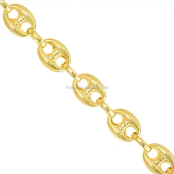 7mm 14k Solid Gold Mariner Link Necklace Wholesale Alibaba Cheap Fashion Jewellery