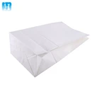 Paper Bottom Bag Paper Paper Bags SOS White Kraft Paper Square Bottom Bag For Bread Packaging Bag