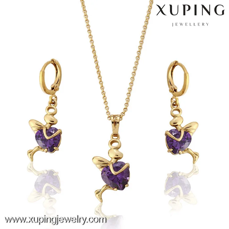 fashion jewelry sets excellent design antique gold plated necklace and earrings jewelry set