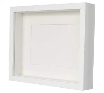 White Wood Shadow Box Photo frame