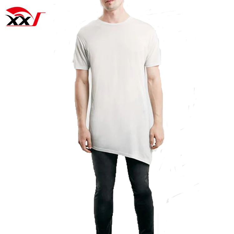 Grey Cotton Fashion Asymmetric Longline 