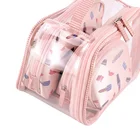 Toiletry Set Cosmetic Bag Set Gifts Travel Toiletry Bags Lady Pvc Travel Tote Bag Cosmetic Makeup Bag Set