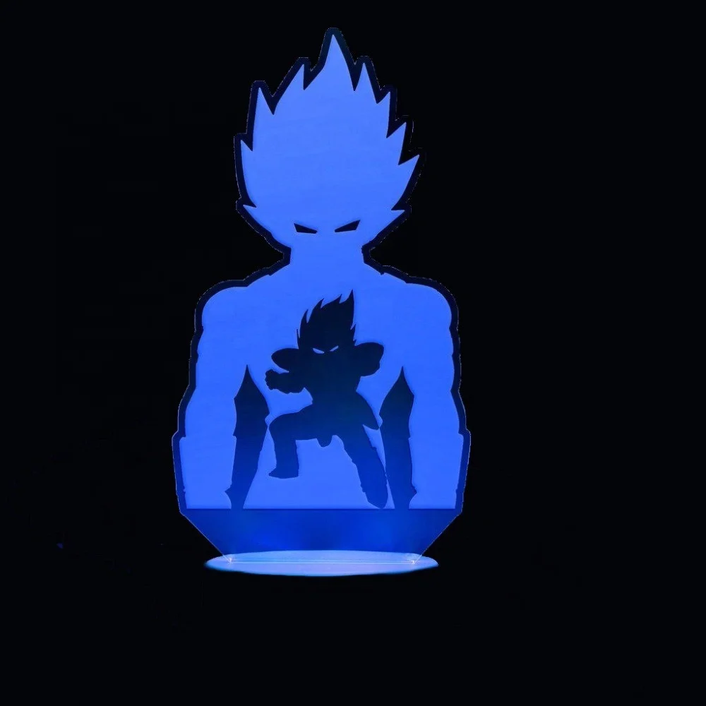 Details about   Dragon Ball Vegeta Acrylic LED 7Colour Night Light Touch Table Desk Lamp 3D Gift 
