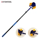 Telescopic Pole Brush Extenclean 2019 New Telescopic Roof Gutter Brush With Aluminum Extension Pole Long Handle