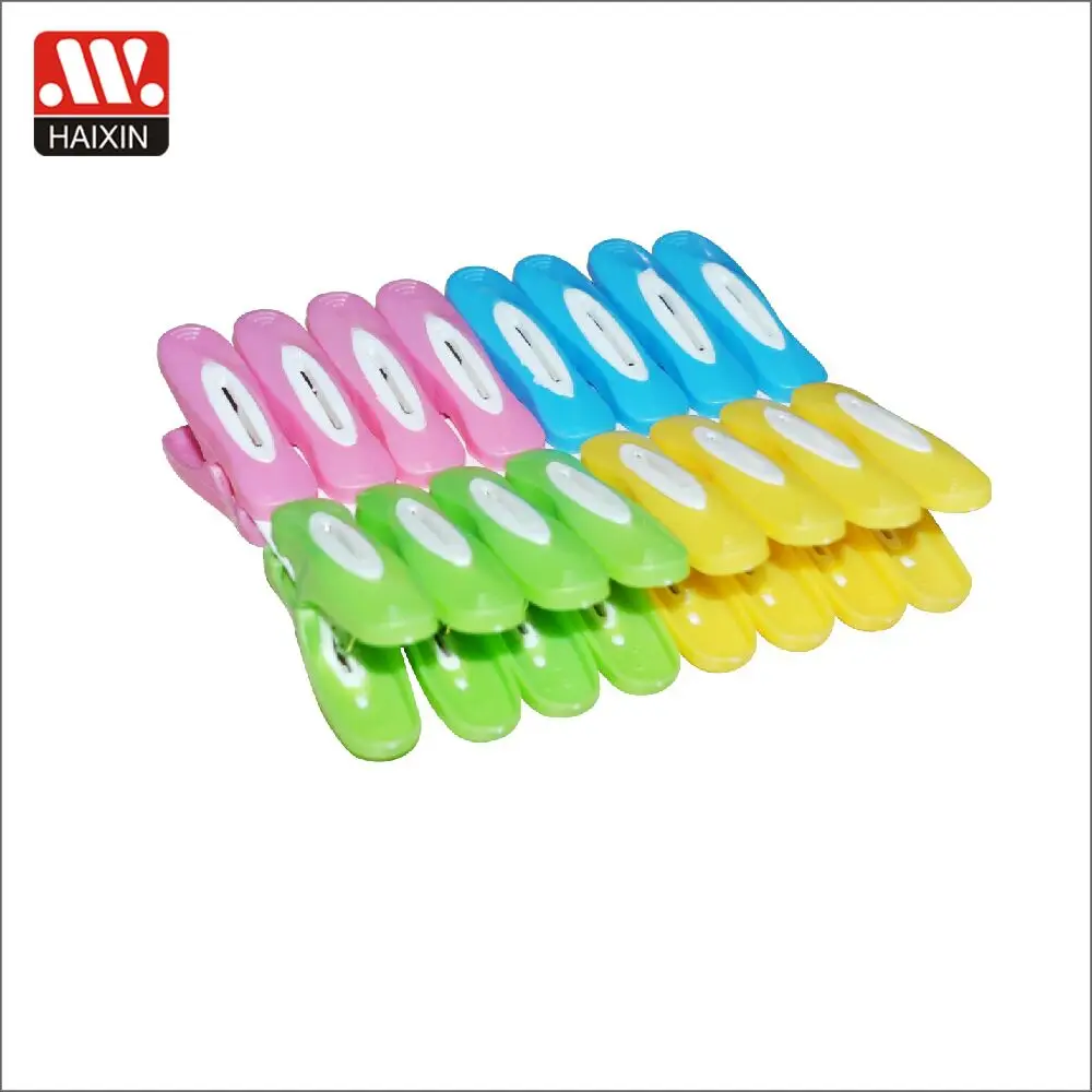 Haixing Flower-shape plastic clothes clips 10pcs set PP decor small clothespins